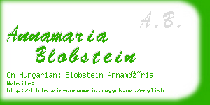 annamaria blobstein business card